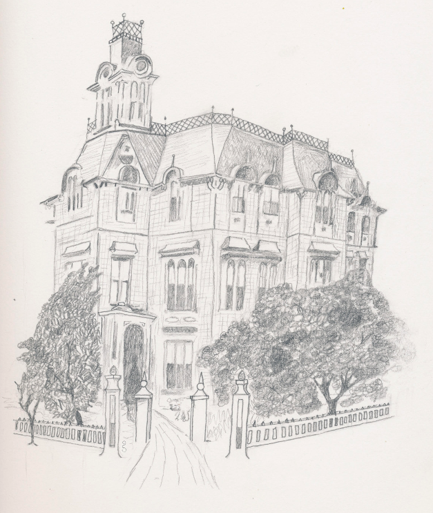 Oakland High School in the 1880s